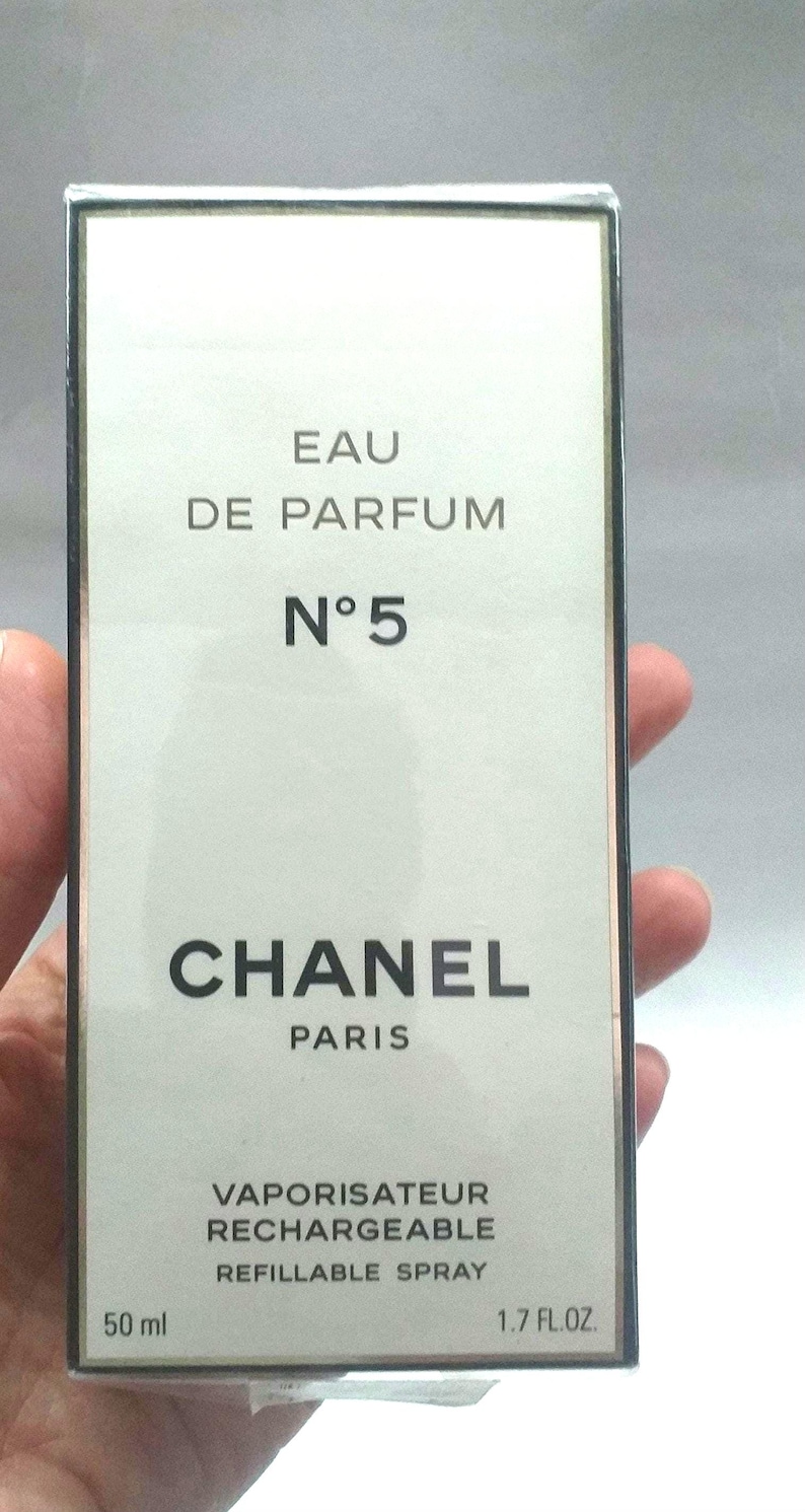Perfume de mujer Chanel N5 EDP 50 ml Recargable Estuche Negro! Spray, auténtico vintage, Francia, original, nuevo, Rarissimo, en blíster, sellado. imagen 3