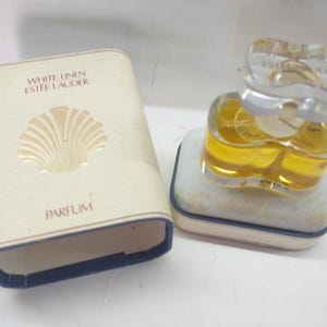 Wit linnen parfum 15 ml Extrait Splash Estee Lauder, Vintage, scatola, Frankrijk, originele authentieke fresco, non usato, rarita', lux gift.