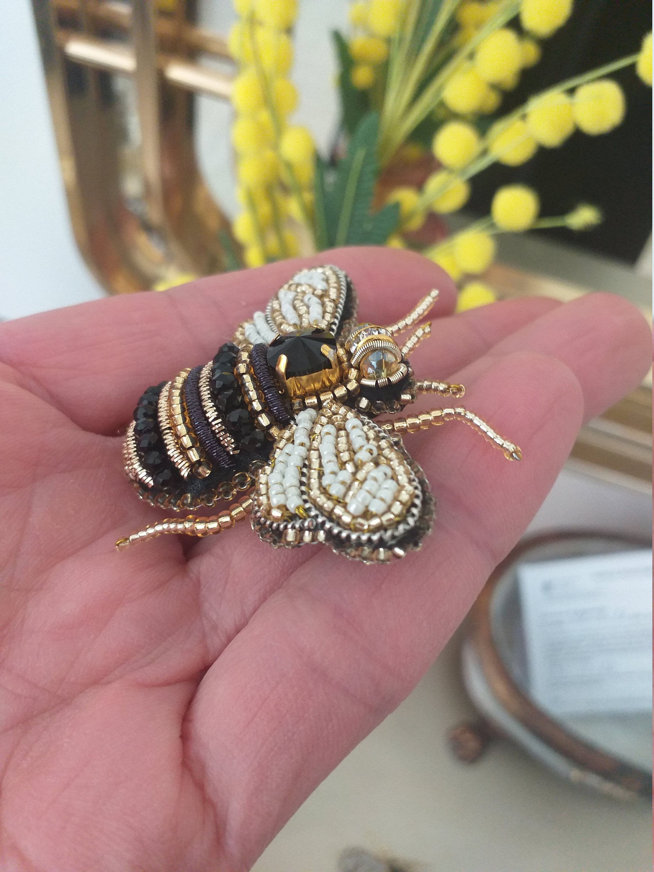 Spilla Ape Con Cristalli - Distintivo Animaletto Per Donne | Regalo Per Mamma, Moglie, Compleanno O Natale - Foto 9