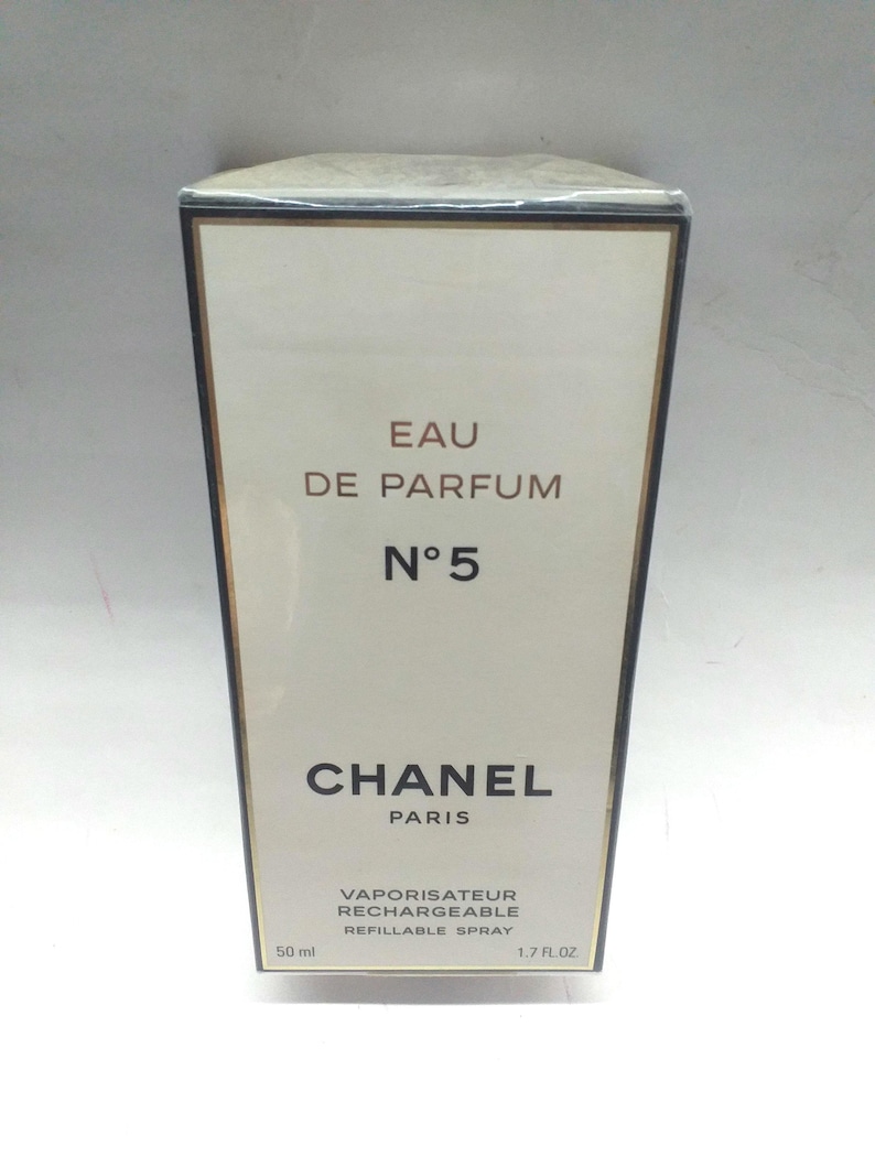 Perfume de mujer Chanel N5 EDP 50 ml Recargable Estuche Negro! Spray, auténtico vintage, Francia, original, nuevo, Rarissimo, en blíster, sellado. imagen 2