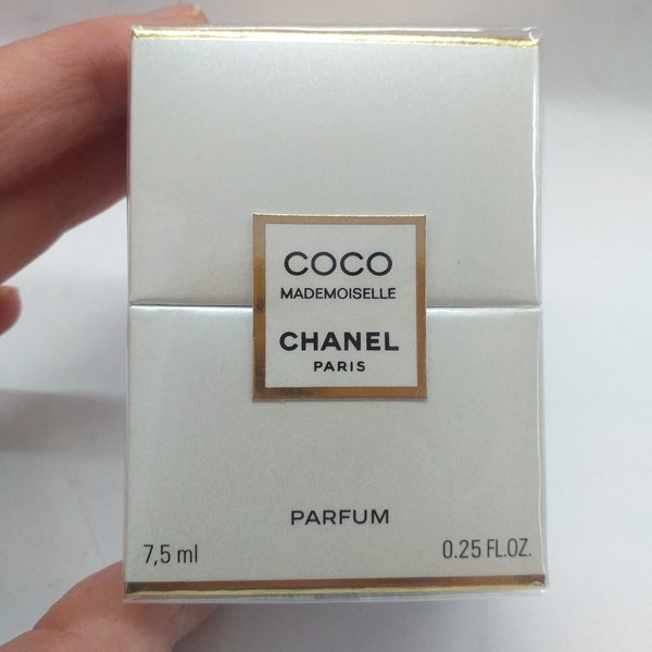 Coco Mademioselle Chanel Extrait Parfum 7,5 ml, France, nuovo autentico, per donna, molto raro, pieno, scatola sigillata.
