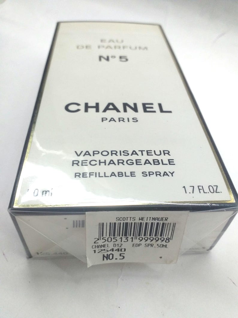 Perfume de mujer Chanel N5 EDP 50 ml Recargable Estuche Negro! Spray, auténtico vintage, Francia, original, nuevo, Rarissimo, en blíster, sellado. imagen 7