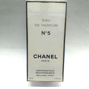 Perfume de mujer Chanel N5 EDP 50 ml Recargable Estuche Negro! Spray, auténtico vintage, Francia, original, nuevo, Rarissimo, en blíster, sellado. imagen 1