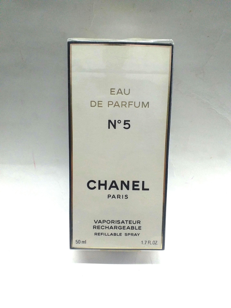 Perfume de mujer Chanel N5 EDP 50 ml Recargable Estuche Negro! Spray, auténtico vintage, Francia, original, nuevo, Rarissimo, en blíster, sellado. imagen 1