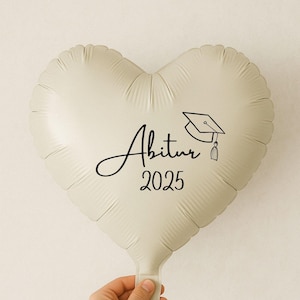 Personalisierter Herzballon Abschluss | Abitur Bachelor Master Geschenk | Schulabschluss Ballon mit Name | Abschlussfeier 2025