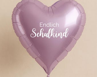 Personalisierter Herz-ballon Einschulung 2026 – Geschenk Schulkind – Name – Deko Einschulungsfeier – Mädchen  und  Junge