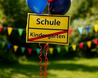Schule Statt Kindergarten Ballon – Einschulung Deko Folienballon | Schulanfang | Schulkind 2026| Erstklässler Geschenk | Deko Erste