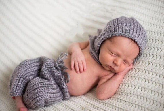 Neugeborenen Häkelkostüm Fotoshooting Baby Fotografie Strick Mütze Kostüm 