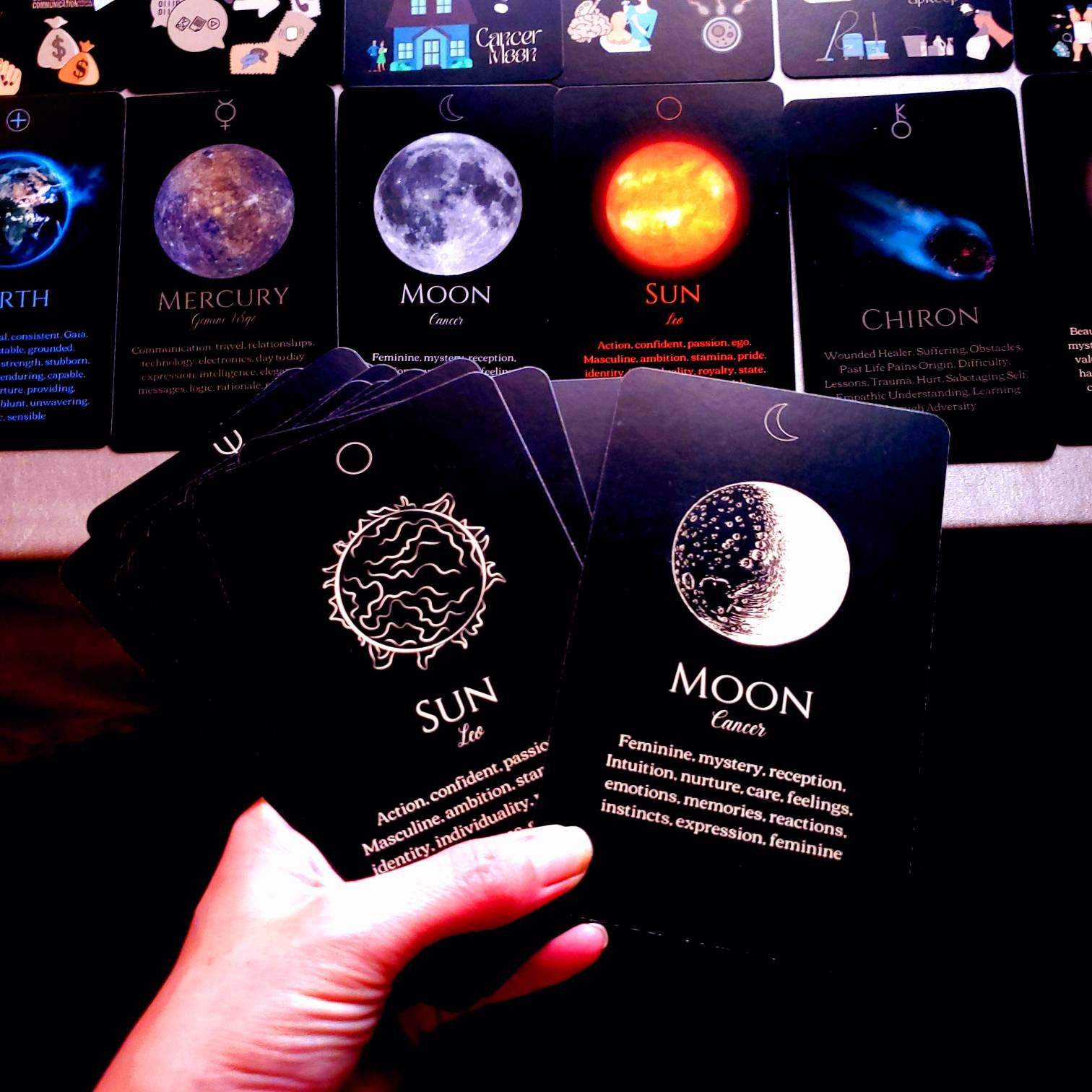 Celestial Oracle Deck Tarot Size Astrology Oracle Cards Etsy