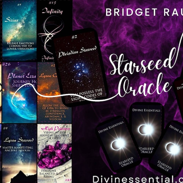 Star Seed Oracle Deck Cards - Channeled Messages For Starseeds - Divine Essentials - Bridget Rau
