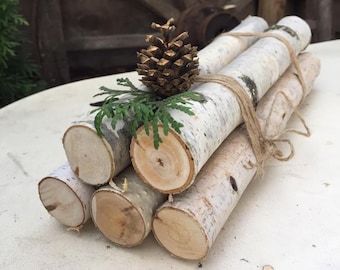 CBL23 16 Birch Logs 6/Bundle Christmas supply decorations