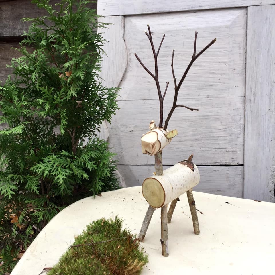 Birch Wood Reindeer  Papa's Rustic Workshop