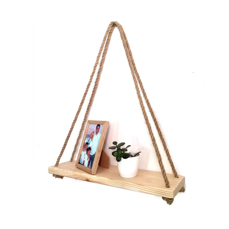 Rope Shelf Hanging Shelves Rope Floating Shelves Triangle Etsy