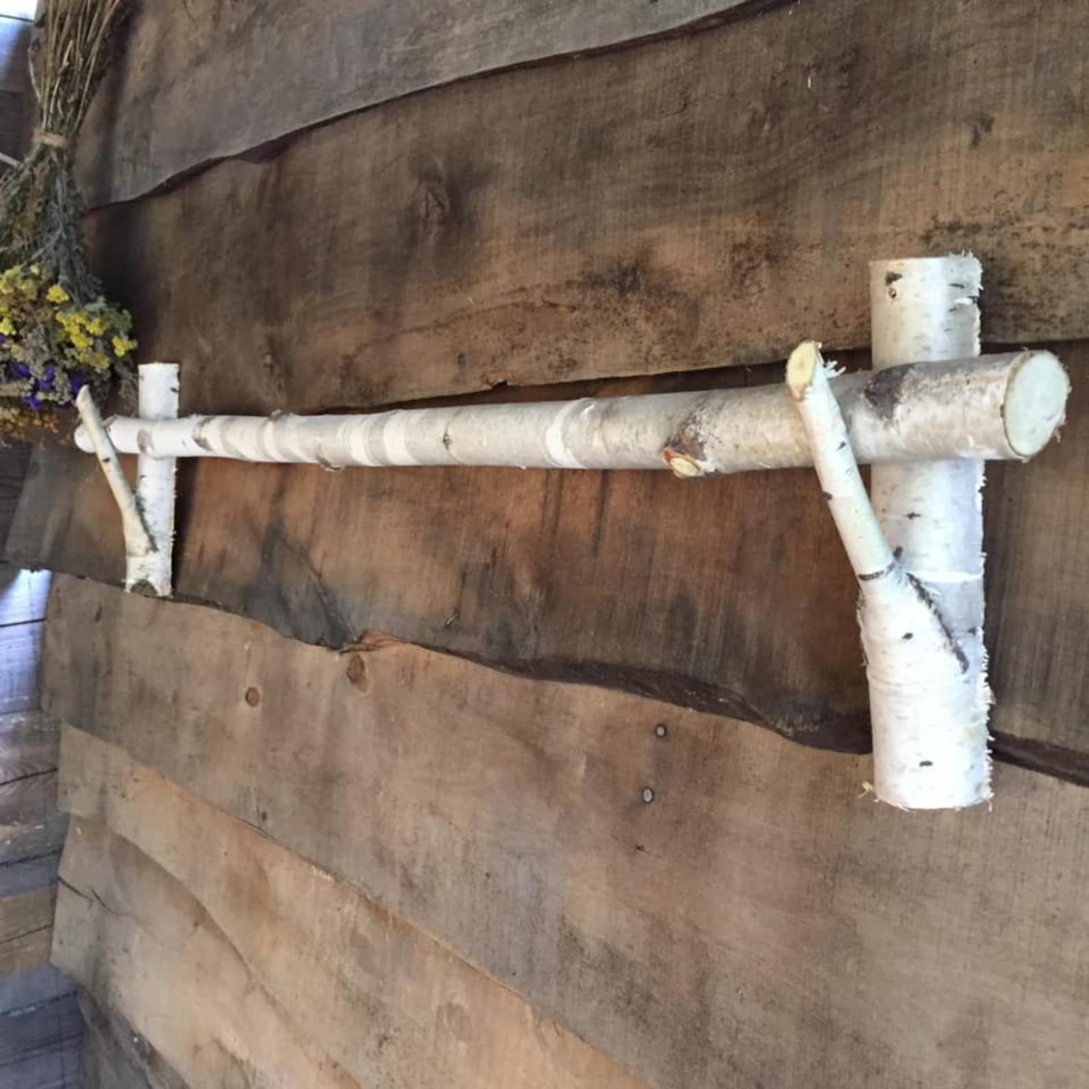 Natural Birch Branch Rustic Curtain Rod Driftwood Curtain Rod Etsy