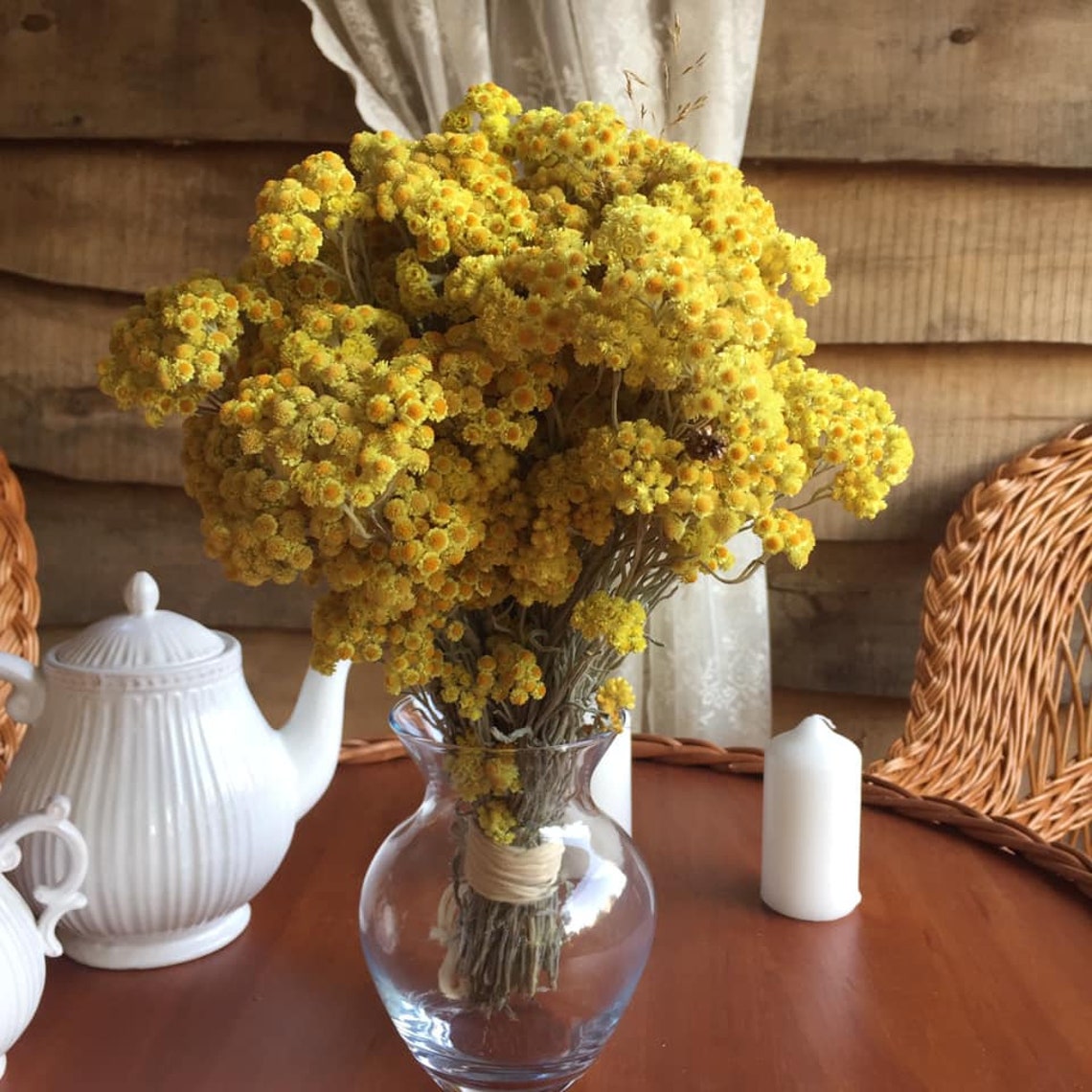 Dried yarrow Dried wildflowers Dried flower bouquet Etsy