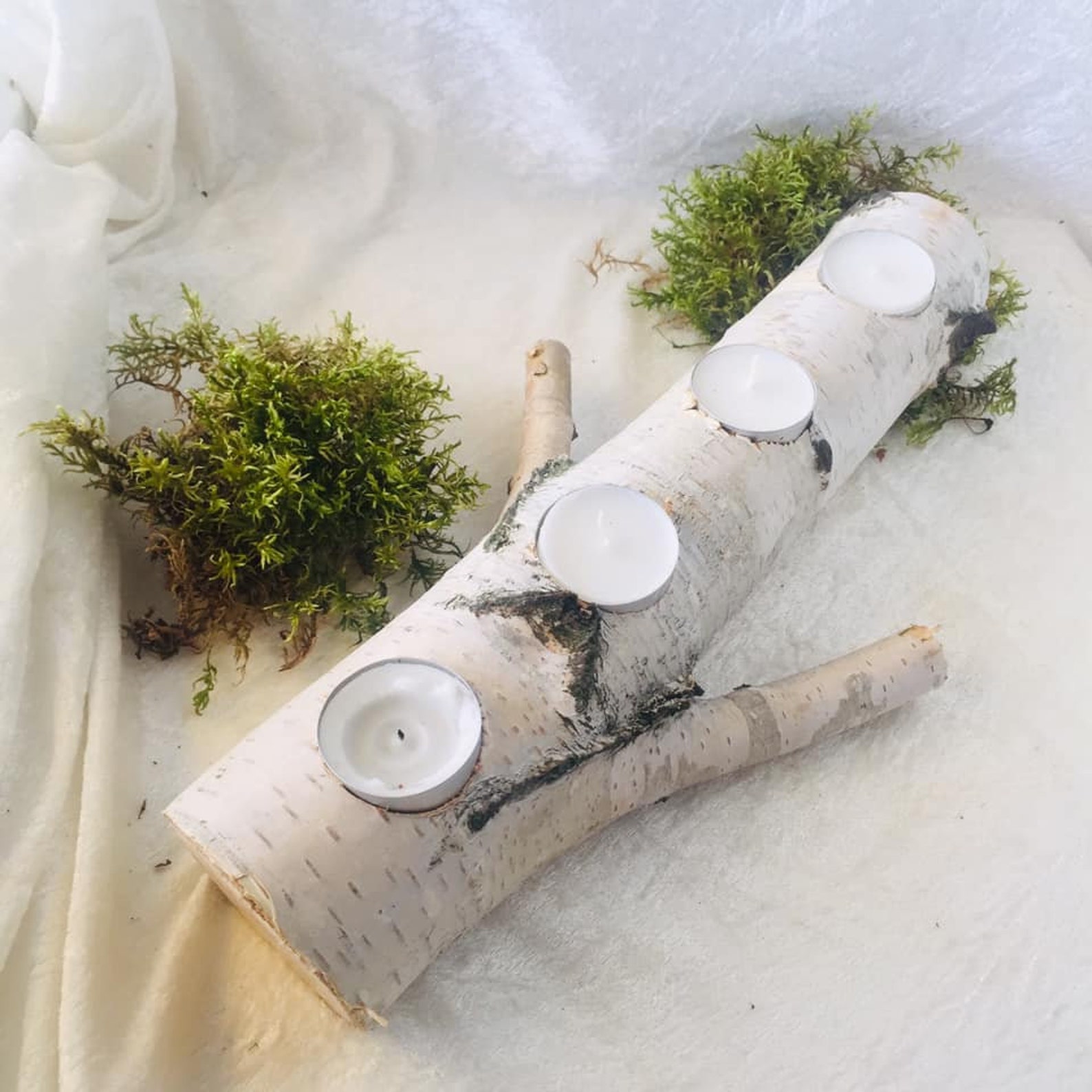 White birch candle holder Wedding centerpieces for tables Etsy