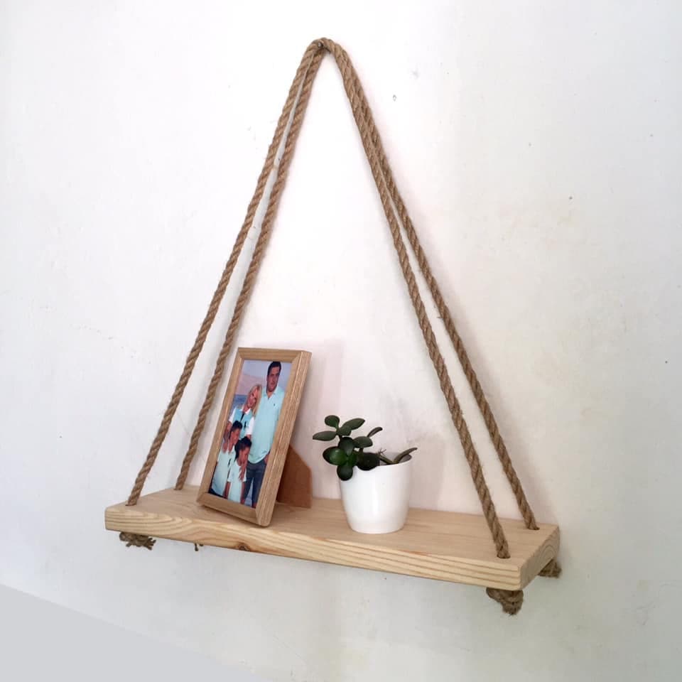 Rope Shelf Hanging Shelves Rope Floating Shelves Triangle Etsy