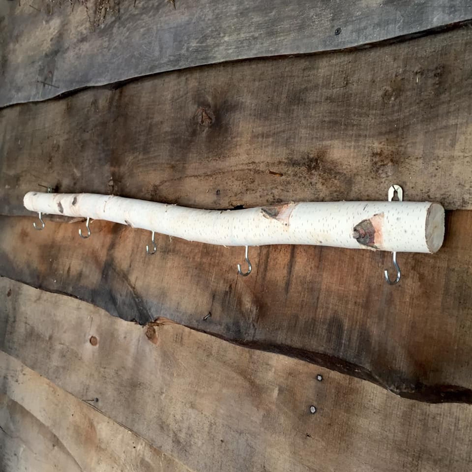 Birch Coat Rack Coat Rack Wall Mount Tree Branch Hooks Etsy Canada