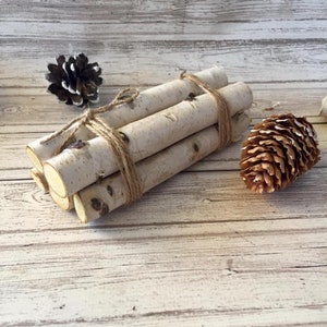 Weihnachten Tiered Tablett Dekor Mini Holzscheit Bündel Weiße Birkenstämme Tiered Tablett Füllstoffe