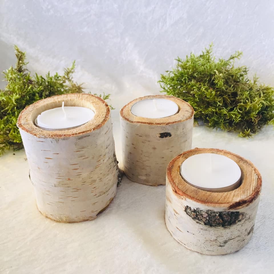 1pc - 1-3/4 Birch Country Candle Cups