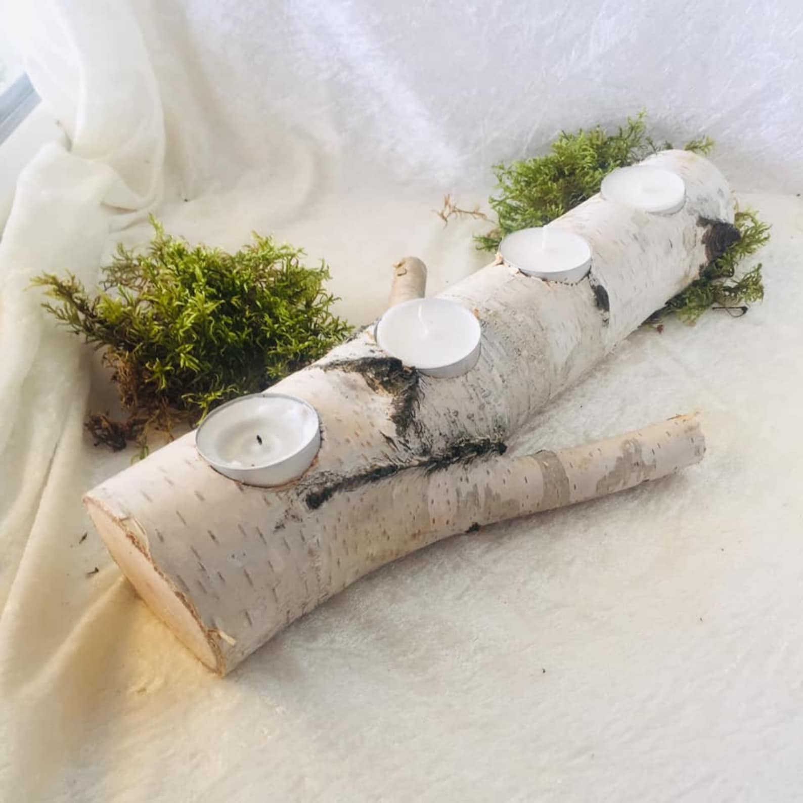White birch candle holder Wedding centerpieces for tables Etsy