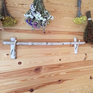 Ecofriendlyhome Rustikale Gardinenstange Weißer Birkenzweig Gardinenstange nach Maß