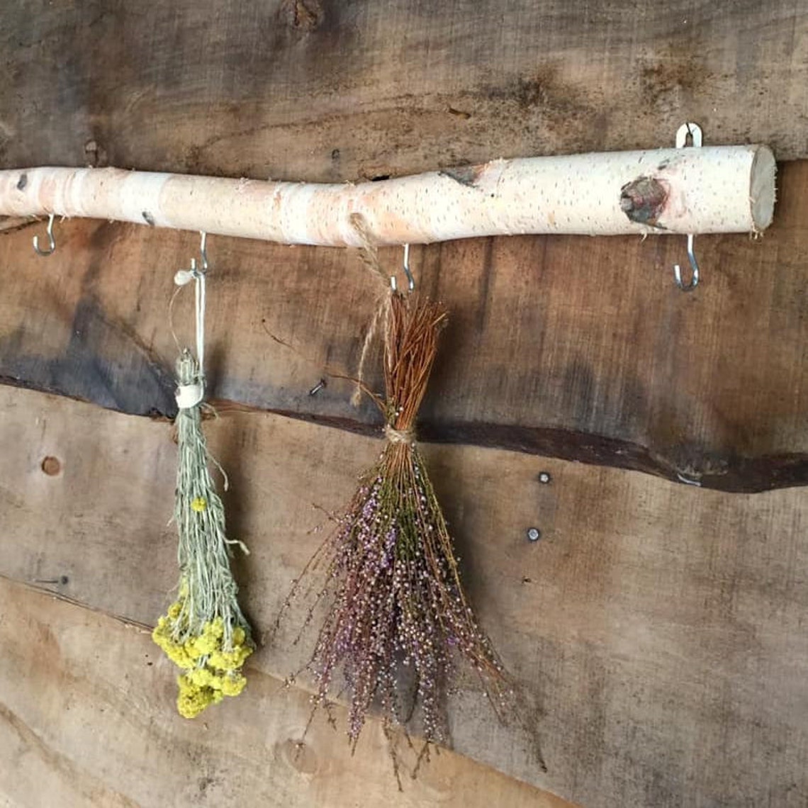 Birch coat rack Coat rack wall mount Tree Branch Hooks Etsy