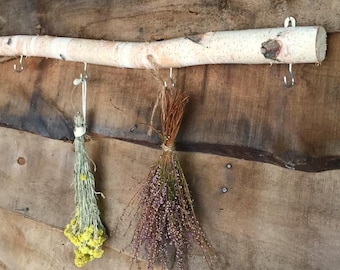 Herb drying rack Dried Flower Rack Coat rack wall mount