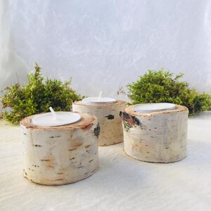 Kerzenhalter aus Birkenholz Kerzenhalter aus weißem Birkenholz Weihnachten Holzkerzenhalter Holzkerzenhalter