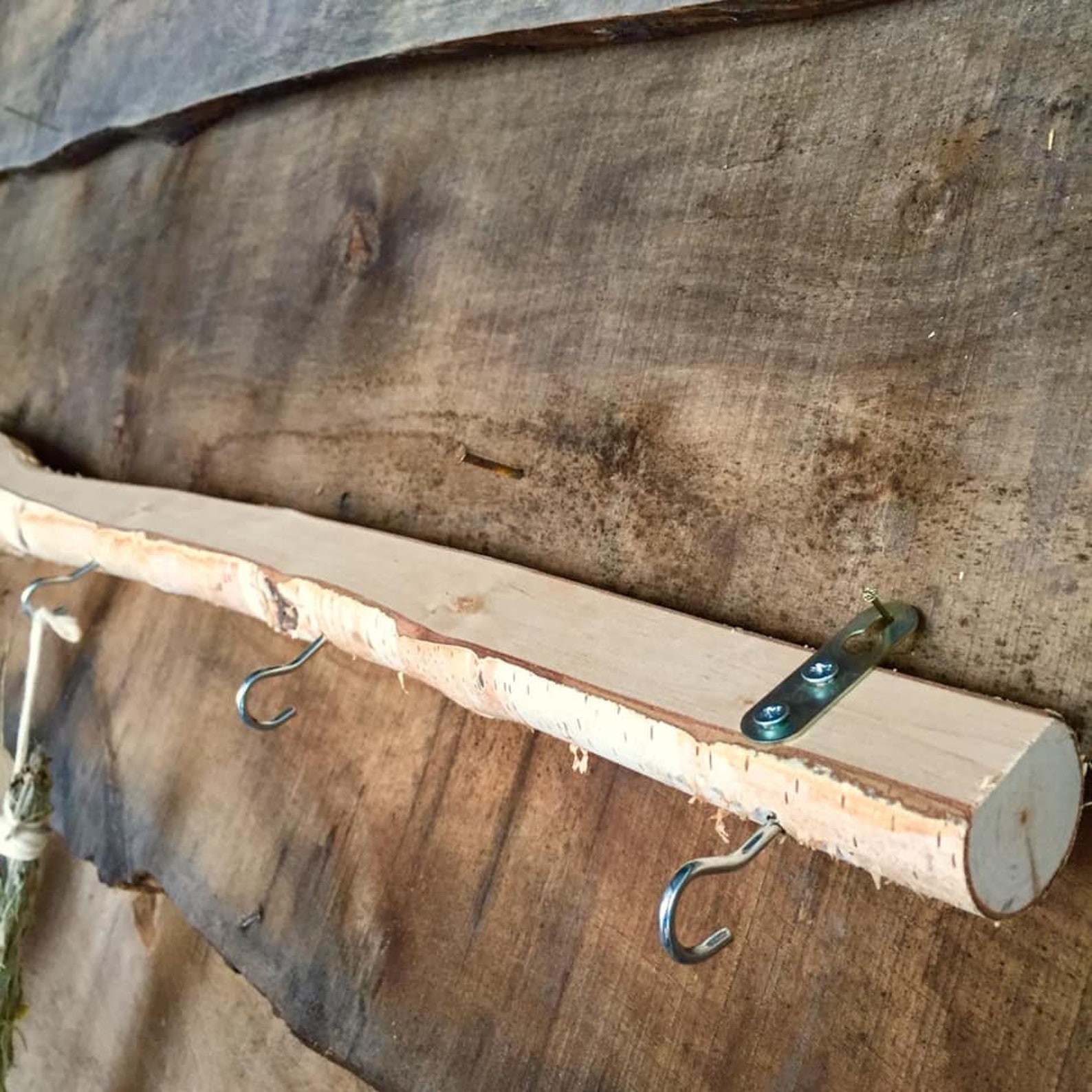 Rustic Branch Coat Rack Birch Branch Coat Rack Wall Mount Rustic Coat Rack Wall Moun - Etsy