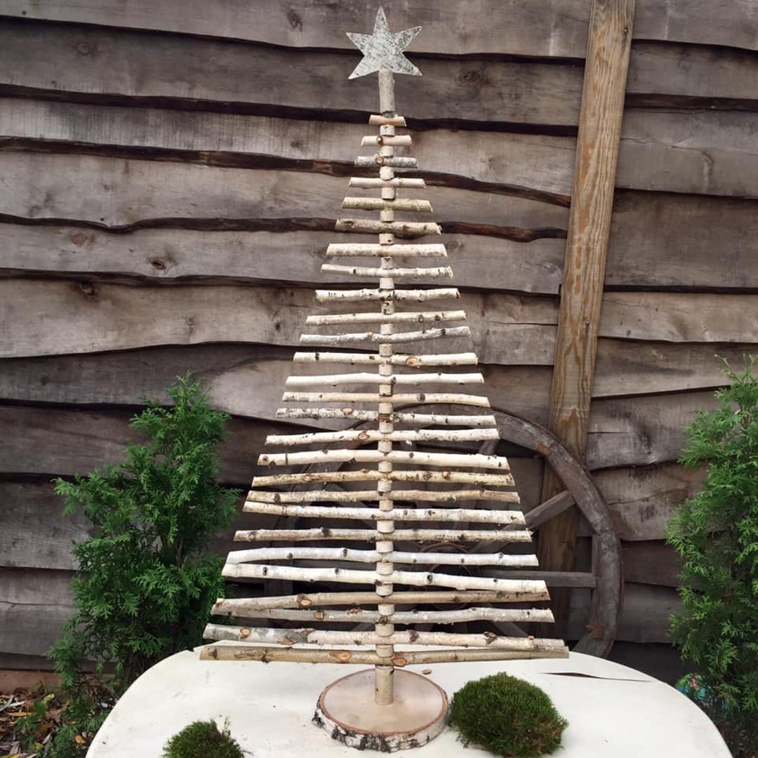 Wood Christmas Tree Eco Forestcore Decor Birch Christmas Tree
