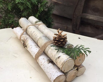 Christmas Birch Bundle Yule Log White birch Fireplace logs