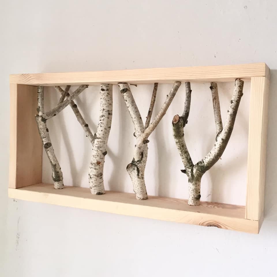 White birch wall art Birch branches wall art Birch trees Etsy