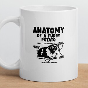 Guinea Pig Anatomy Of A Furry Potato Mug | Guinea Pig White glossy Mug