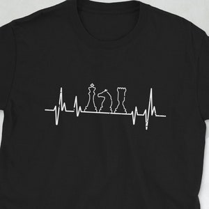 Chess Heartbeat Shirt | Chess Gift Tshirt | Chess Unisex T-Shirt