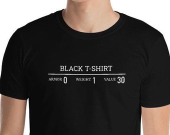 Black RPG Video Game Unisex T-Shirt