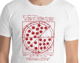Pizza Da Vinci T Shirt | Pizza Tee | Pizza Gifts | Pizza Clothing | Funny Pizza Shirt | Pizza Lover Unisex T-Shirt
