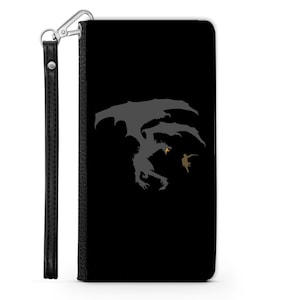 Funda tipo billetera para teléfono con diseño de dragón de fantasía / Funda para teléfono con diseño de juego de rol