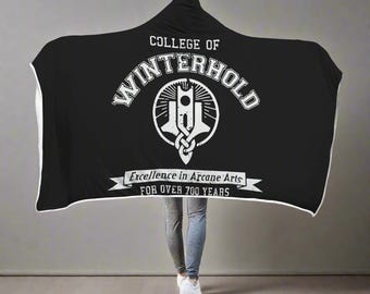 Couverture à capuche de jeu vidéo RPG College of Winterhold