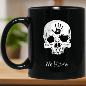 Dark Brotherhood We Know 11 oz Mug | Video Game Coffee Mug | Gaming RPG Video Game Black Mug