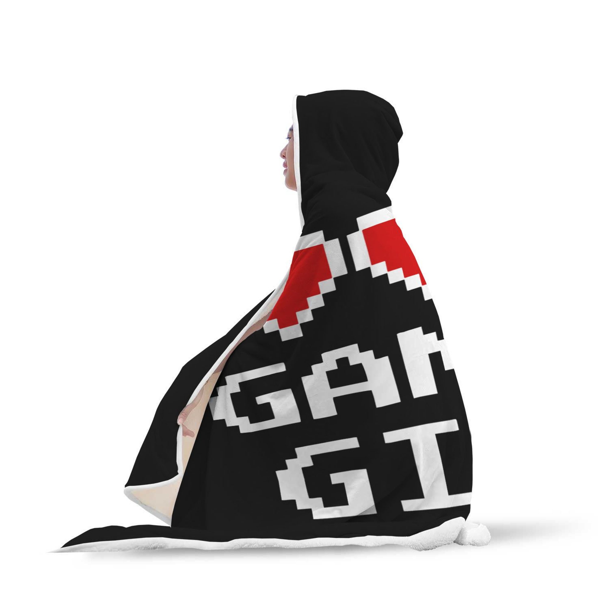Gamer Girl Hooded Blanket | RPG Blanket | Video Game Hooded Blanket