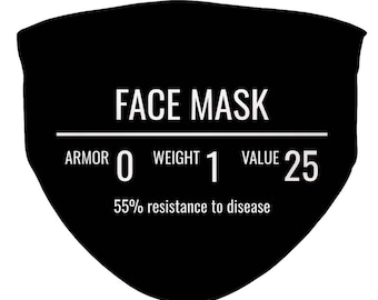 Fantasy RPG Face Mask Video Game Sublimation Face Mask