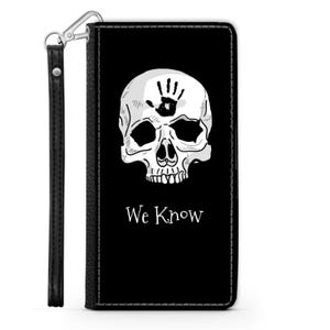 Funda tipo cartera para teléfono de la Hermandad Oscura We Know