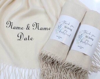 Glitter Pashmina Ivory Pashmina Shawl Wedding Personalized Bridesmaid Shawl Wedding Shawl Sparkly Pashmina Shawl Bridesmaid Proposal