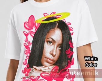 Aaliyah Shirt, RnB Legend Graphic Tee, 90s Music Icon T-Shirt, Vintage Style Singer & Actress Fan Merch Retro 90's Fans Hoodie ,RnB Gift ID