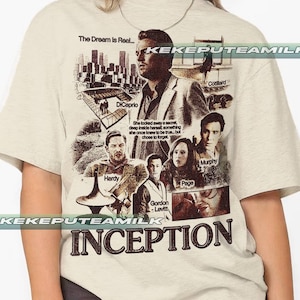 Inception Leonardo DiCaprio Sci-Fi Thriller Movie Graphic Tee, Christopher Nolan Film Merchandise, For Movie Fans Gift For Him & Her T-Shirt