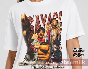 21 Savage British Rapper Graphic Tee – Hip Hop Streetwear Merch – Rap Music Gift for Fans Gift For Women and Man Unisex T-Shirt FD