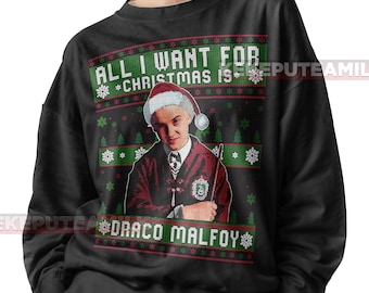 Draco Malfoy Christmas Sweater | Draco Malfoy Christmas | Draco Malfoy Holiday Sweater | Draco Malfoy Sweater | Draco Malfoy RZ