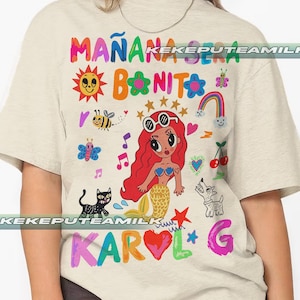 Mañana Será Bonito Karol G Latin Music Album Graphic Tee, Reggaeton Streetwear Merch, Fan Gift for Concert Gift For Women and Man T-Shirt