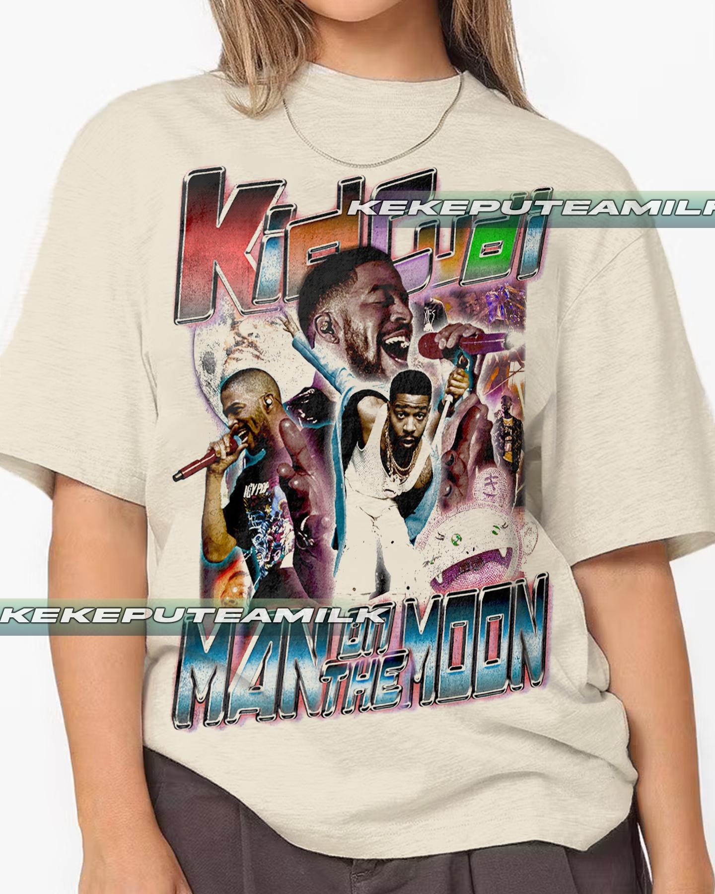 ミュージシャン KID CUDI TO THE MOON TOUR T-Shirt Kid Cudi To The Moon Tour Merch Tee Nasa size Medium Hype Style